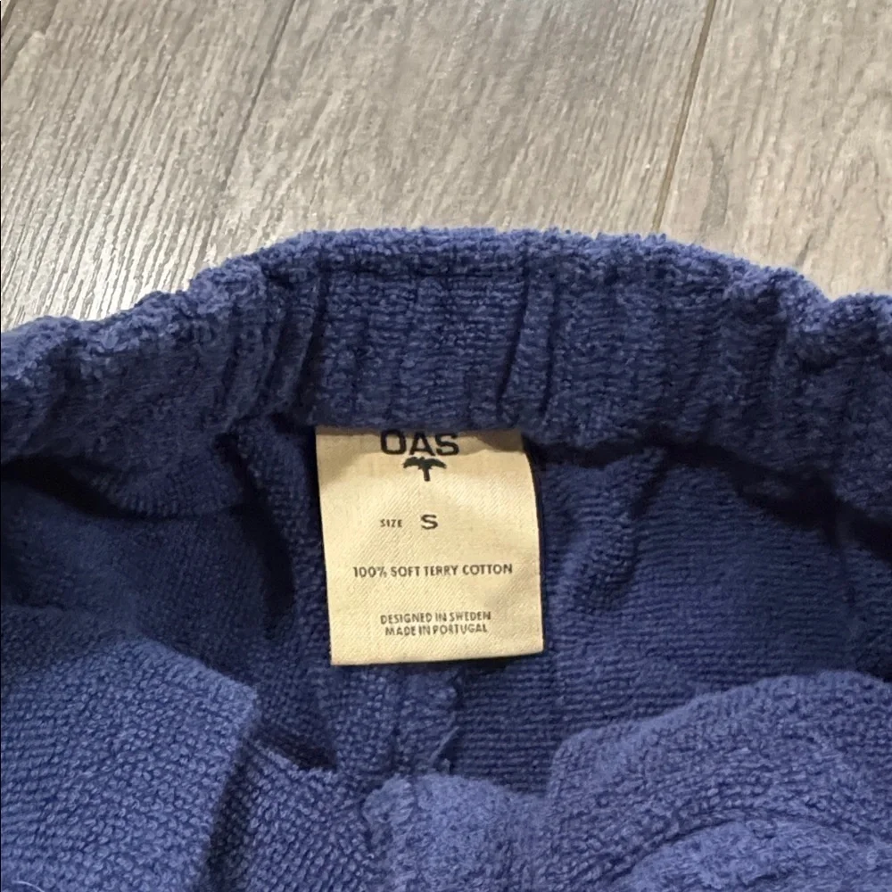 OAS Long Pants in Cotton Terry blue S